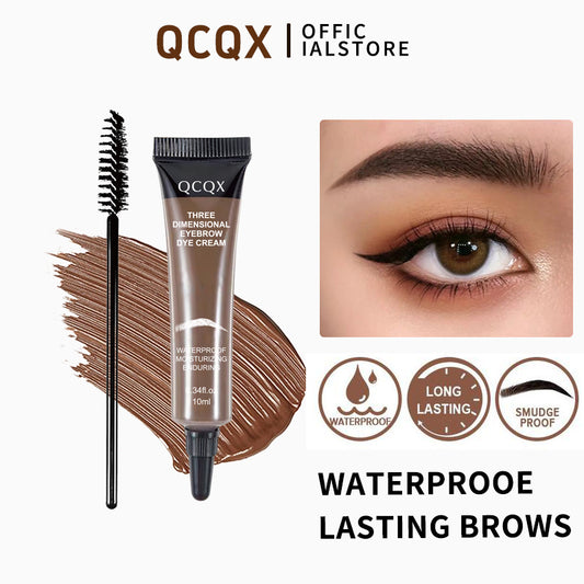 QCQX Three Dimensional Eyebrow Dye Cream, waterproof and sweatproof, suitable for all skin tones